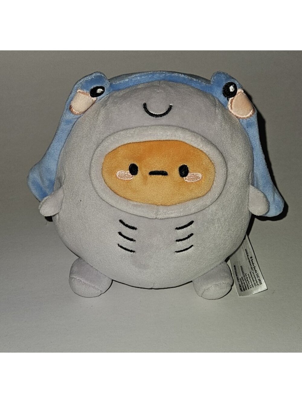 Smoko Manta Ray Tayto Potato Mochi Plush 6" Stuffed Animal Toy Blue Gray
